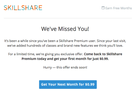 Churn Win Back Strategy We Miss You Email